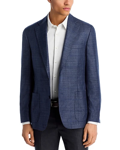 Vince Loro Piana Fabric Silk & Cashmere Windowpane Slim Fit Sport Coat