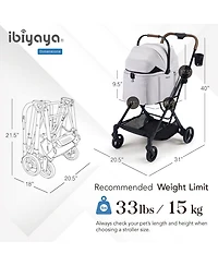 Tinker Small Detachable Pet Stroller – Compact Buggy for Cats & Small Dogs