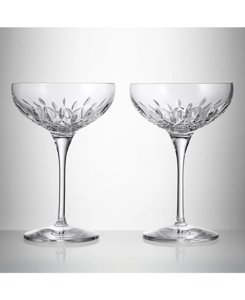 Lismore Essence 7 oz. Champagne Saucers, Set of 2