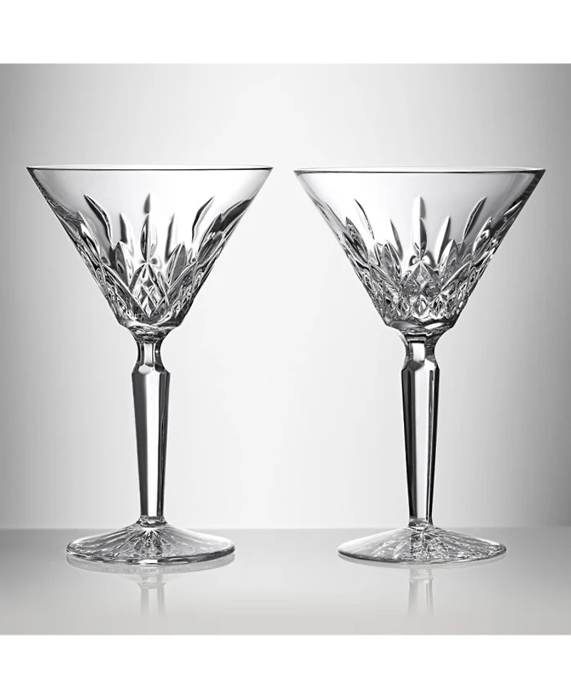 Lismore Crystal Martini Glass, Set of 2