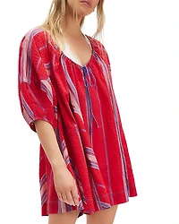 Free People Bop Around Striped Romper