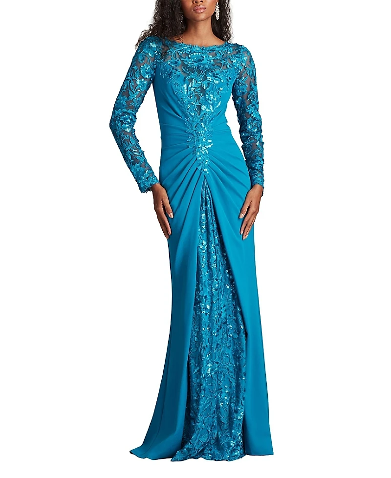 Tadashi Shoji Whitley Sequin Embroidered Gown