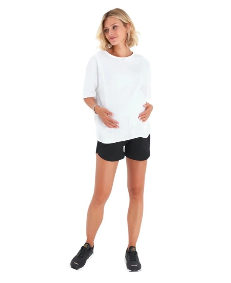 Relax Foldover Waistband Maternity Shorts
