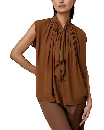 Lucy Ruffle Sleeveless Top