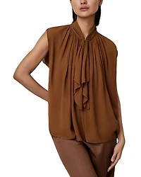 Lucy Ruffle Sleeveless Top