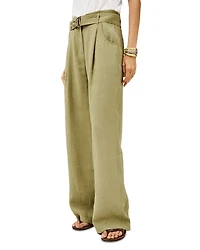 Dola Pleated Belted Pants