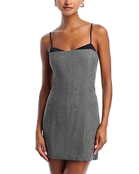 French Connection Owen Plaid Peekaboo Dress