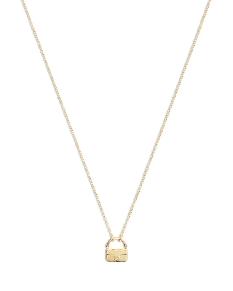 Signature Handbag Pendant Necklace, 16"-18"