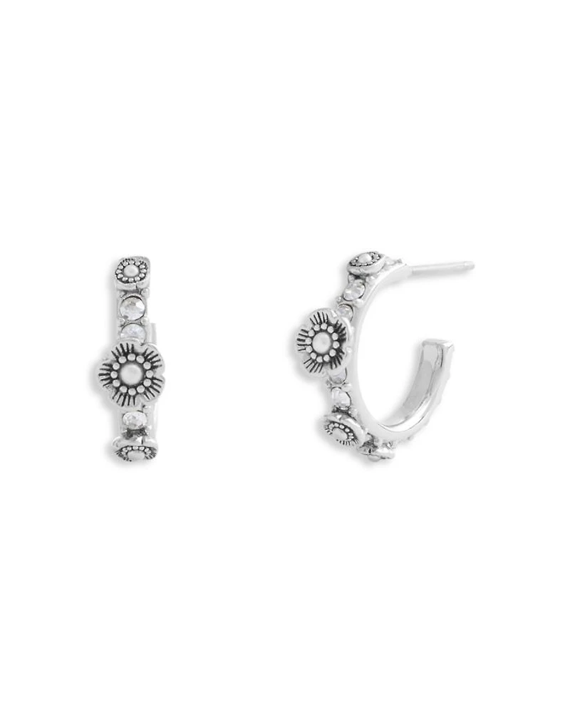 Signature Tea Rose Huggie Hoop Earrings