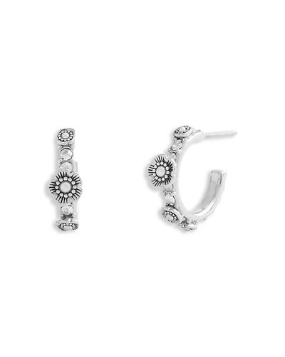 Signature Tea Rose Huggie Hoop Earrings