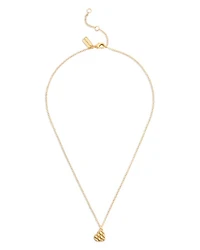 Signature Quilted Heart Pendant Necklace, 16"-18"