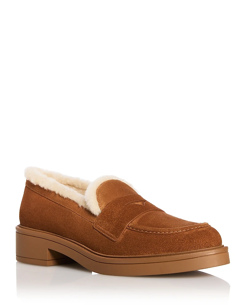 Stuart Weitzman Women's Celia Lite Shearling Lined Loafers