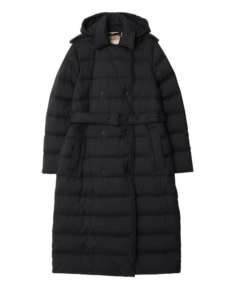 Kent Long Nylon Hooded Puffer Coat