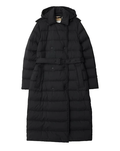 Kent Long Nylon Hooded Puffer Coat