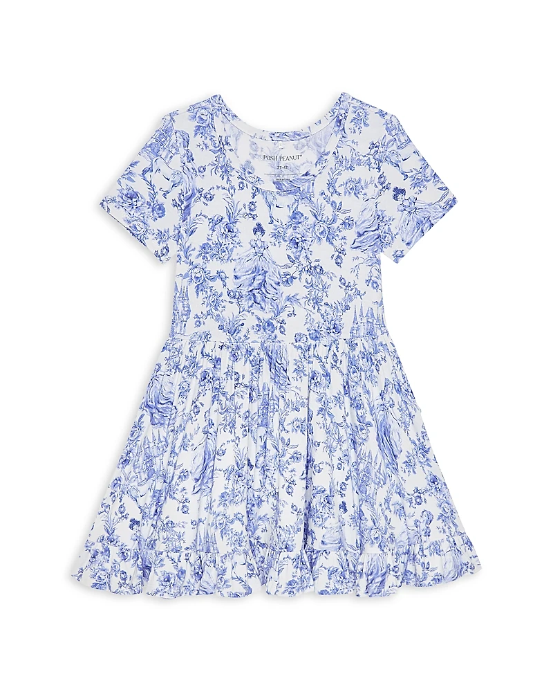 Posh Peanut Girls' Briar Short Sleeve Ruffled Twirl Dress - Little Kid, Big Kid