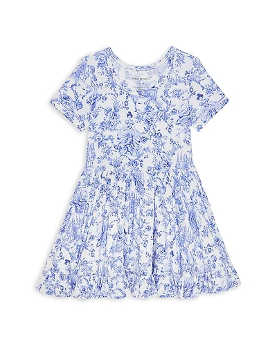 Posh Peanut Girls' Briar Short Sleeve Ruffled Twirl Dress - Little Kid, Big Kid