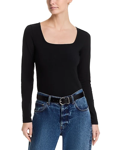 perfectwhitetee Maeve 90s Jersey Long Sleeve Tee