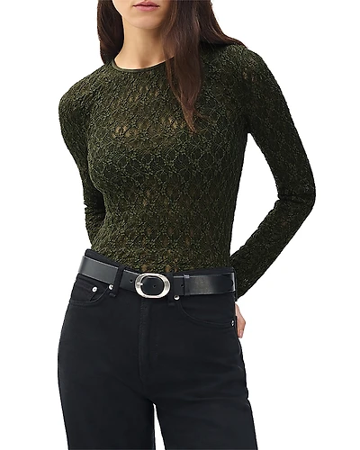 rag & bone Ellie Lace Long Sleeve Tee