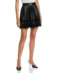 Cinq a Sept Laney Faux Leather Skirt