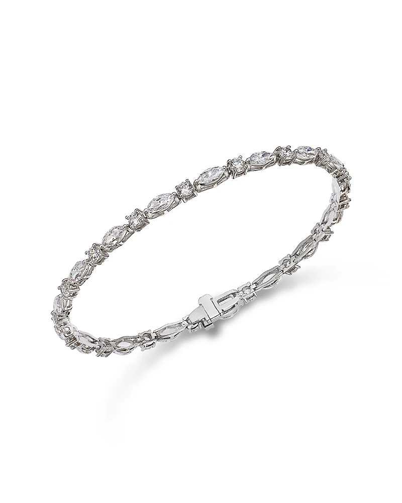 Bloomingdale's Fine Collection Certified Lab Grown Diamond Marquis & Round Tennis Bracelet