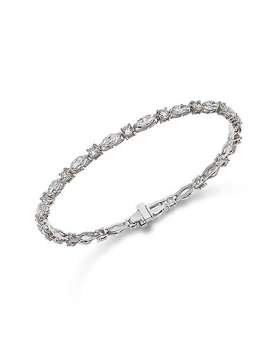 Bloomingdale's Fine Collection Certified Lab Grown Diamond Marquis & Round Tennis Bracelet