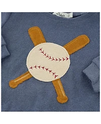 Boys' Terry Baseball Applique Brooklyn Boxy Sweatshirt - Baby, Little Kid