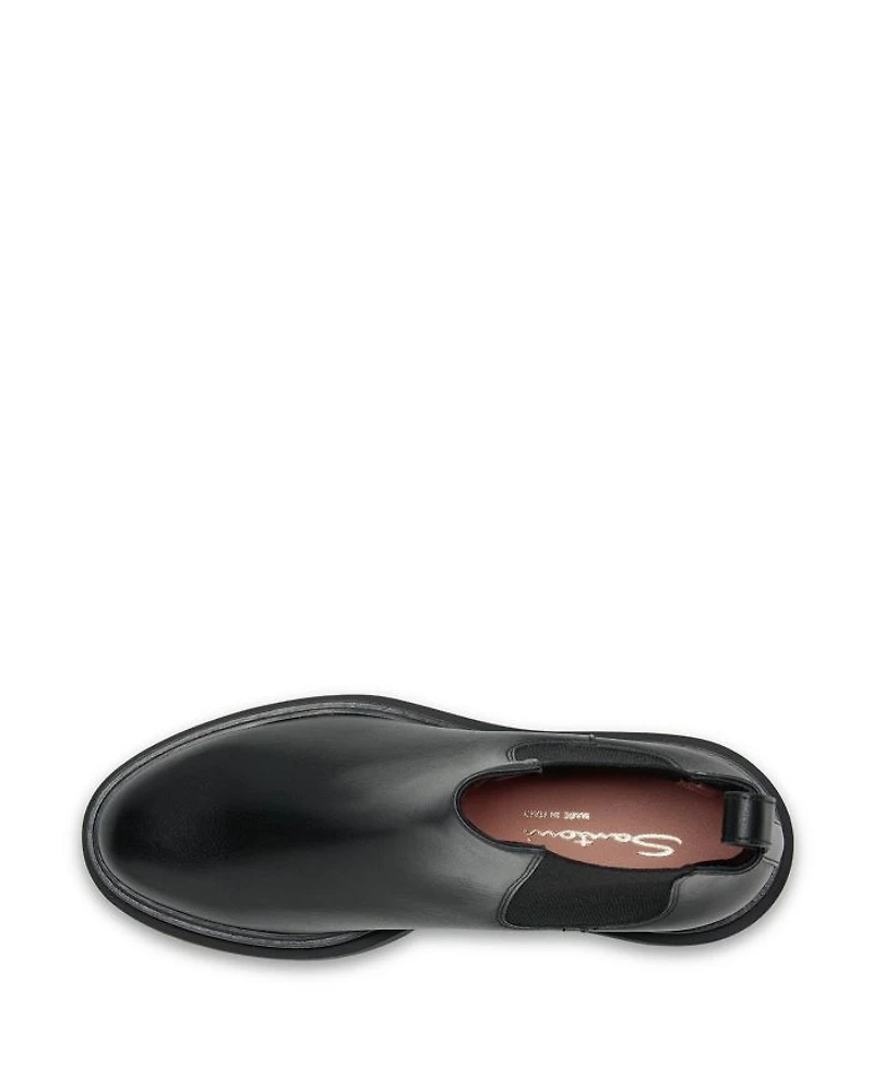 Women's Black Leather Chelsea Boot