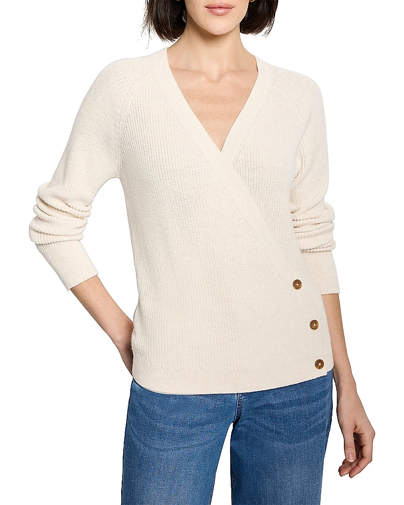 Nic+Zoe Shaker Stitch Wrap Sweater