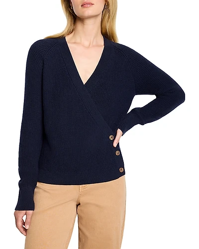Nic+Zoe Shaker Stitch Wrap Sweater