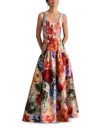 Diana Structured Drop Waist Maxi Dress