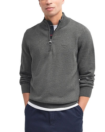 Barbour Cotton Half Zip Knitted Jumper