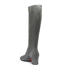 Women's Filed Suede Mid-Heel Boot