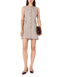 Maje Short Rhinestone Suit Dress