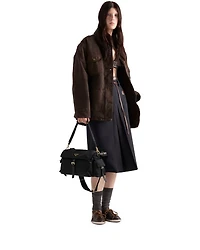 Explore Large Re-Nylon Shoulder Bag With Flap