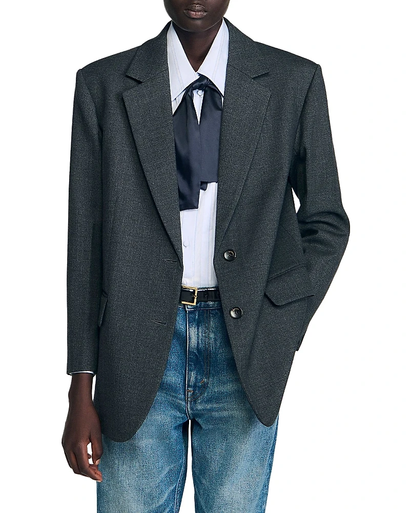 Sandro Notch Lapel Jacket