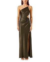 Shona Joy La Lune Asymmetric Gathered Maxi Dress