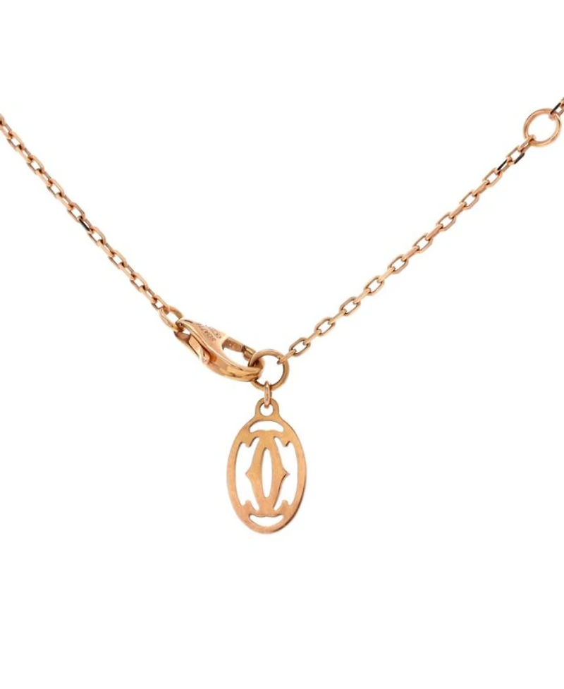 Small Cartier D'Amour Pendant Necklace 18K Rose Gold with Diamond