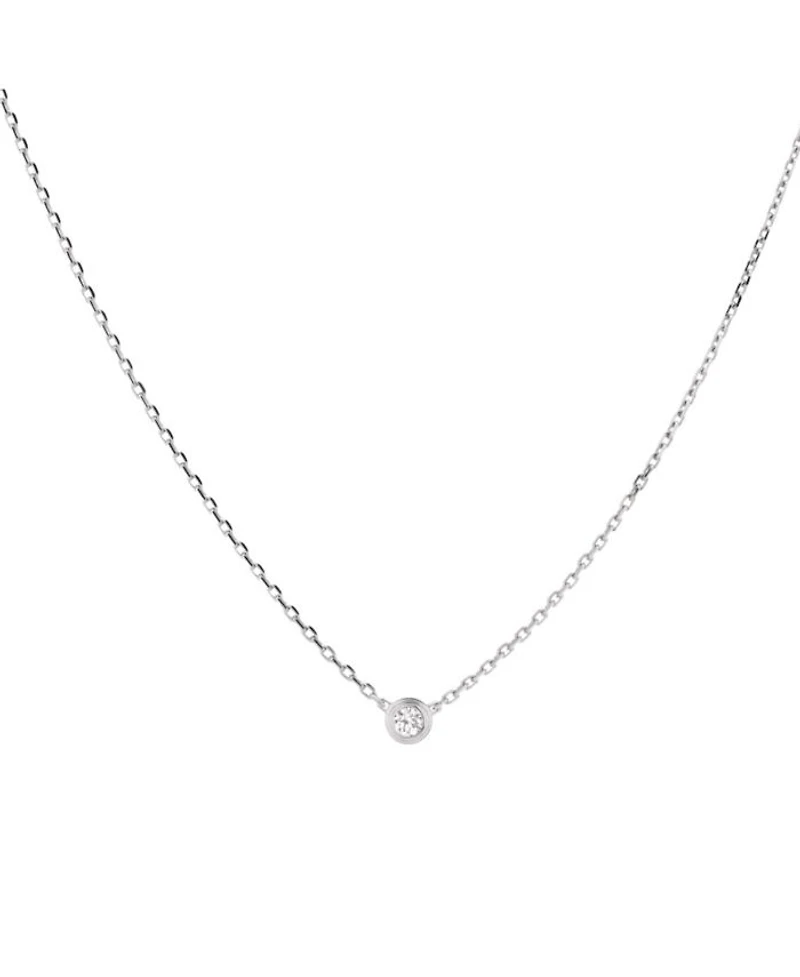 XS Cartier D'Amour Pendant Necklace 18K White Gold and Diamond