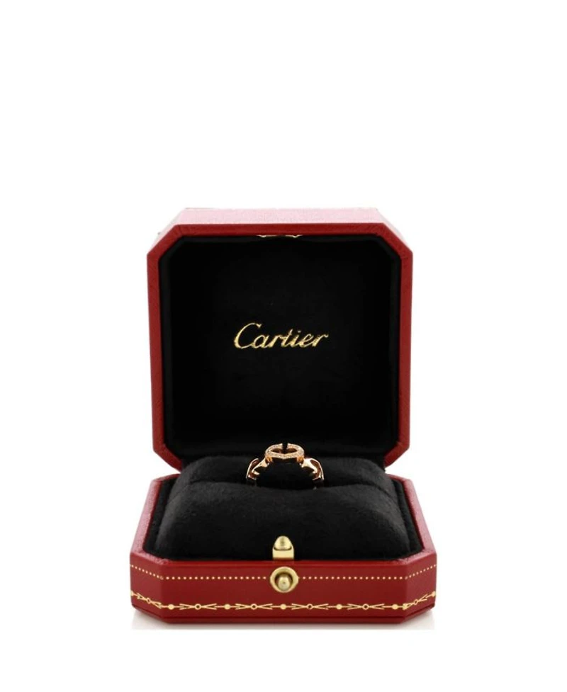 C Heart de Cartier Ring 18K Rose Gold and Diamonds