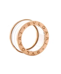 B.Zero1 Three Band Ring 18K Rose Gold and Ceramic