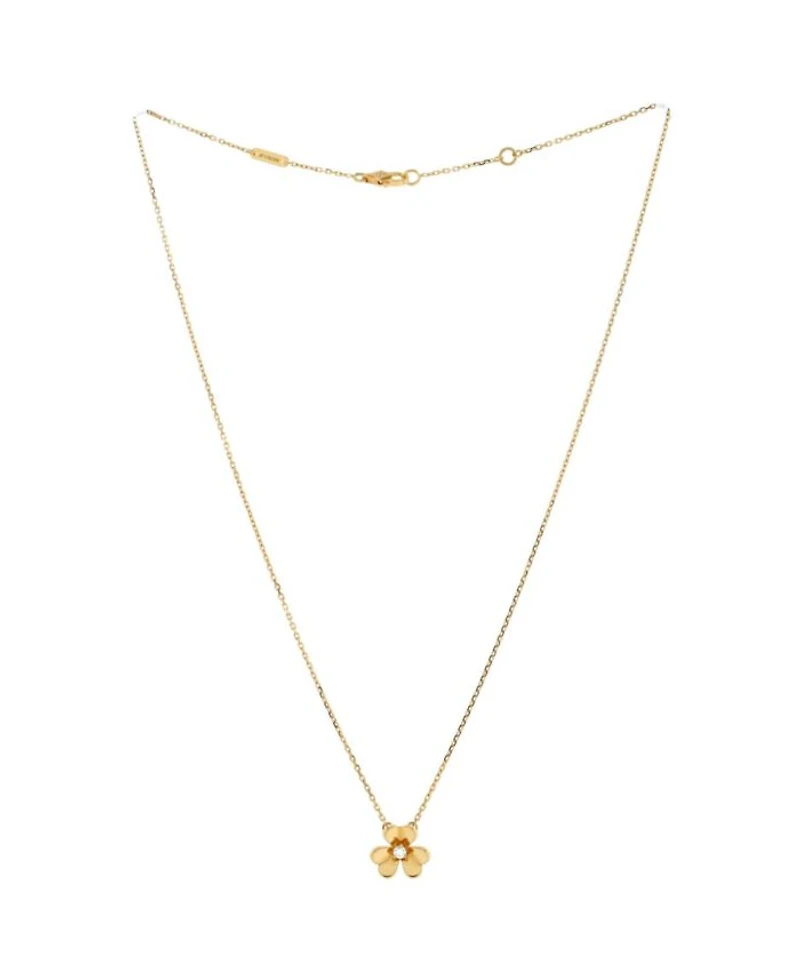 Mini Frivole Pendant Necklace 18K Gold and Diamond