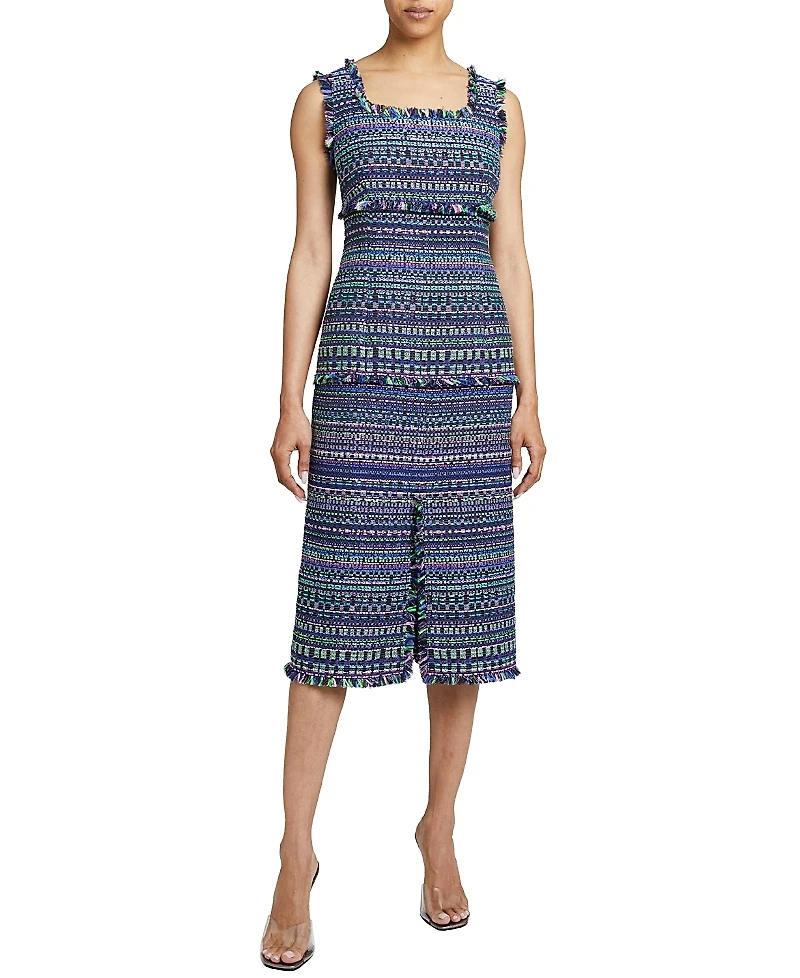 Santorelli Faye A Line Sleeveless Modern Tweed Sheath Dress