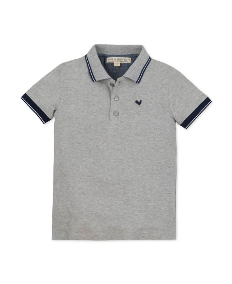 Boys' Organic Short Sleeve Knit Pique Polo Shirt - Big Kid
