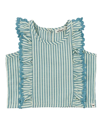 oh baby! Girls' Cabana with Millie Ruffle Lola Blouse - Baby, Little Kid