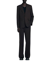 Wool Blend Classic Fit Suit Jacket