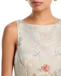 Jacquard Rose Sleeveless Mini Dress - Exclusive