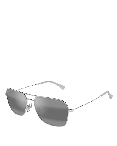 Maui Jim Na'auao Aviator Sunglasses, 58mm