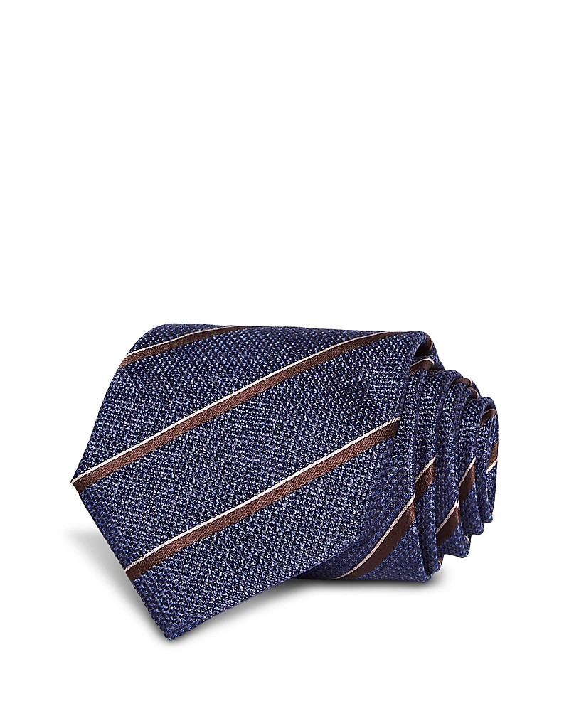 Canali Silk Classic Textured Stripe Tie
