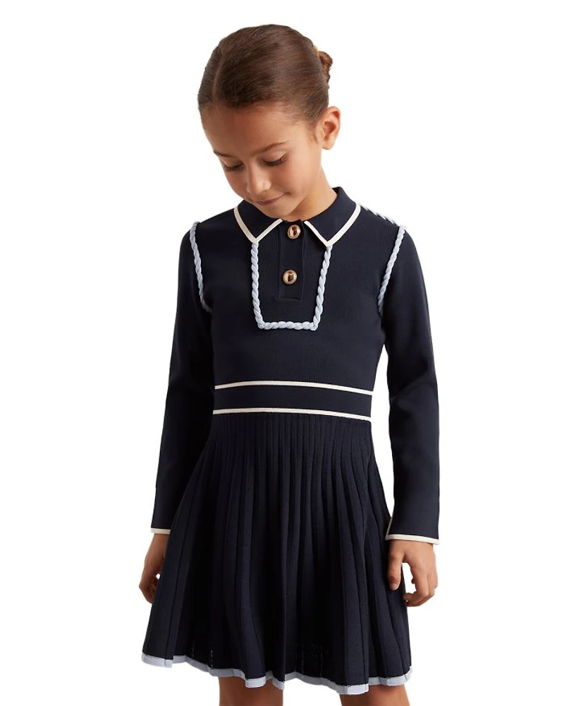 Girls' Freya Piped Knitted Dress - Little Kid, Big Kid