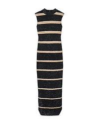 St. John Degrade Breton Stripe Sequin Dress